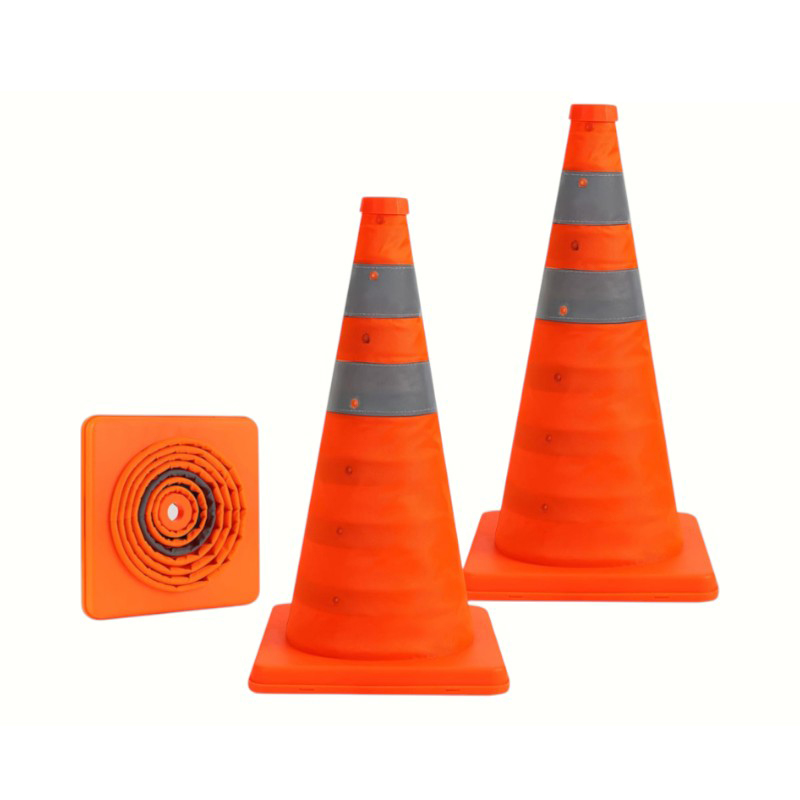 High-Intensity Reflective Portable Multi-functional Collapsible Traffic Cone with Top-Mounted Plug-in LED Warning Light for Emergency and Mobile Operations High-Intensity Reflective Portable Multi-functional Collapsible Traffic Cone with Top-Mounted Plug-in LED Warning Light for Emergency and Mobile Operations