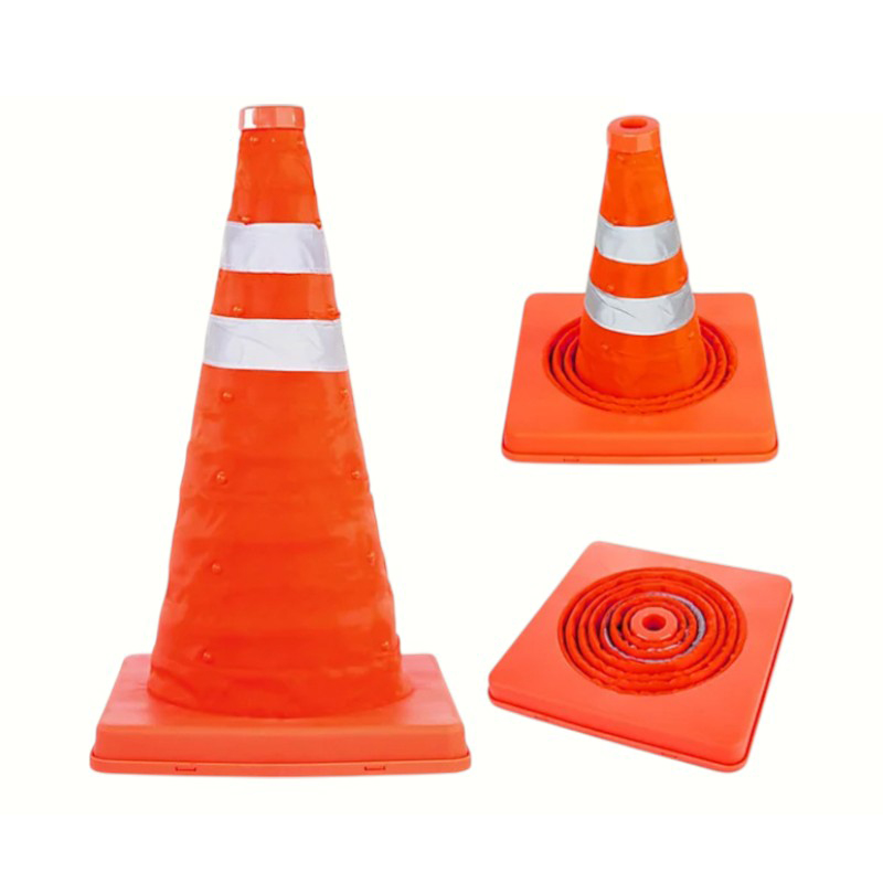 High-Intensity Reflective Portable Multi-functional Collapsible Traffic Cone with Top-Mounted Plug-in LED Warning Light for Emergency and Mobile Operations High-Intensity Reflective Portable Multi-functional Collapsible Traffic Cone with Top-Mounted Plug-in LED Warning Light for Emergency and Mobile Operations