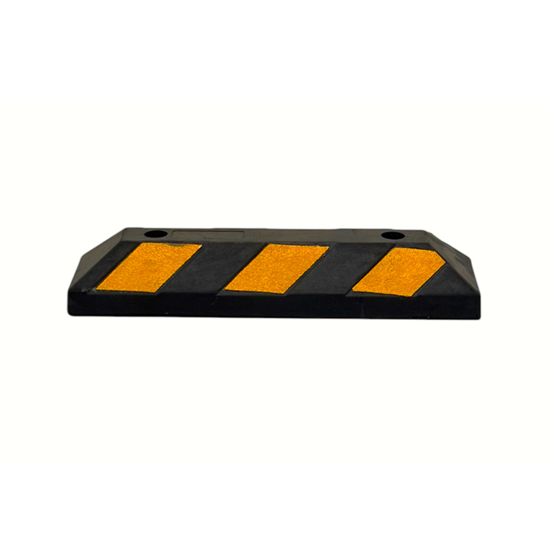 Reinforced Short Rubber Reflective Marking Wheel Stops