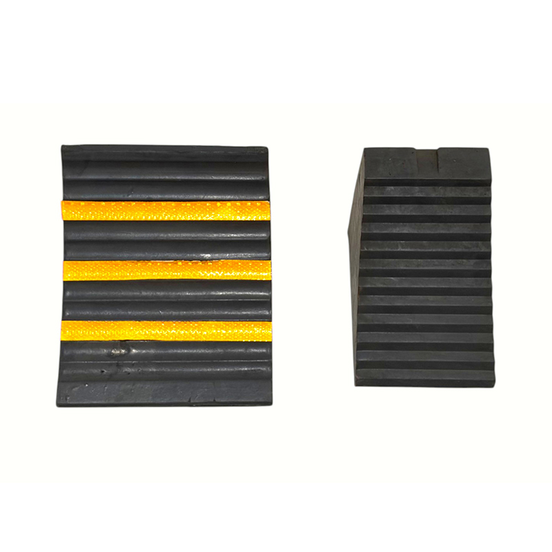 Triangular Reinforced Anti-Slip Rubber Wheel Stops (with Integrated Handle) Triangular Reinforced Anti-Slip Rubber Wheel Stops (with Integrated Handle)