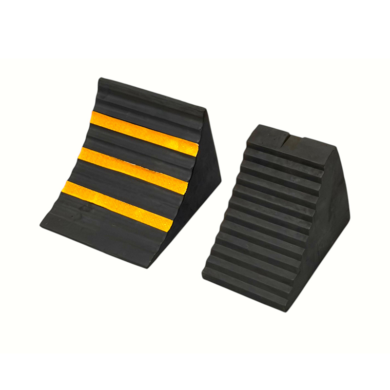 Triangular Reinforced Anti-Slip Rubber Wheel Stops (with Integrated Handle) Triangular Reinforced Anti-Slip Rubber Wheel Stops (with Integrated Handle)