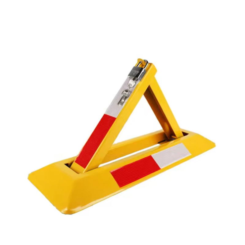 Red/Yellow Warning Color Heavy-Duty Anti-Pry Anti-Collision Triangular Manual Parking Lock