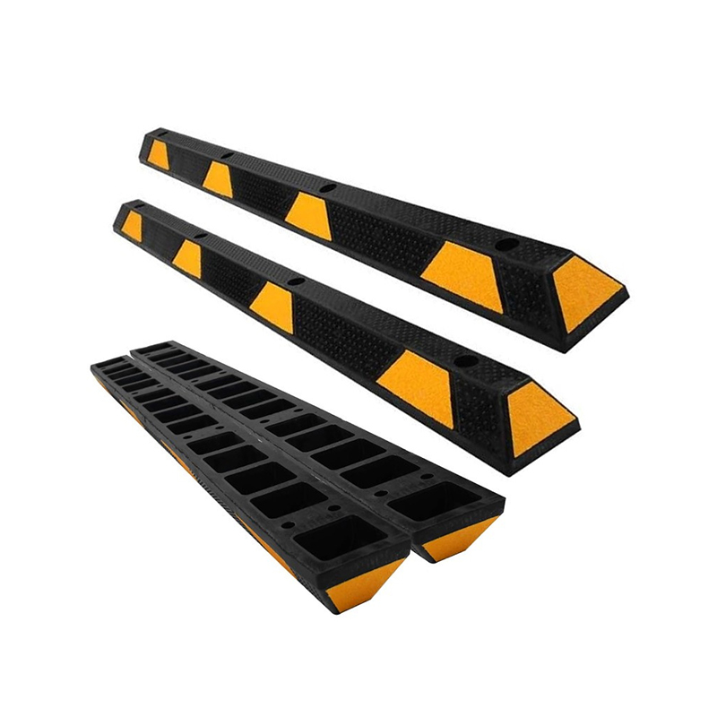 183cm Dual-Wheel Full-Coverage Industrial-Grade Extra-Long Reflective Warning Rubber Wheel Stops