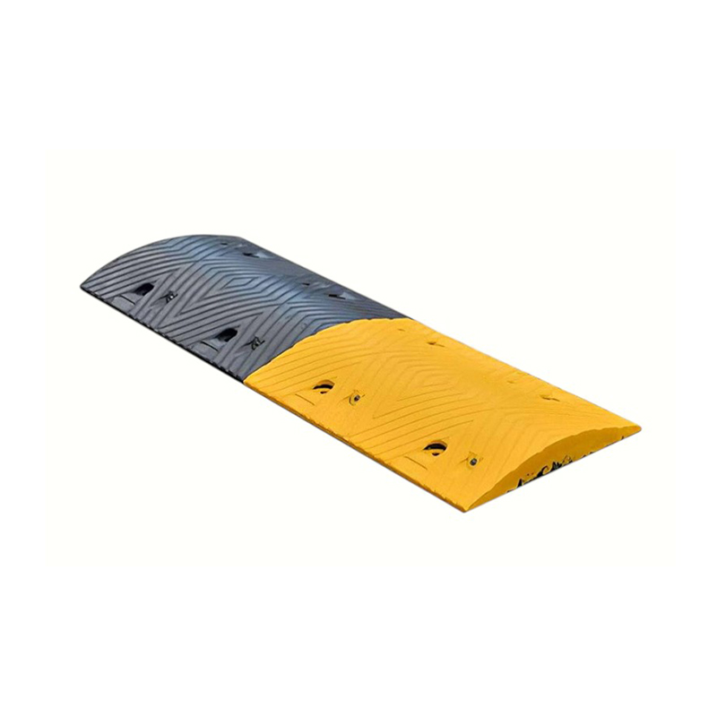 1-Meter Heavy-Duty Compression Reflective Rubber Speed Bump