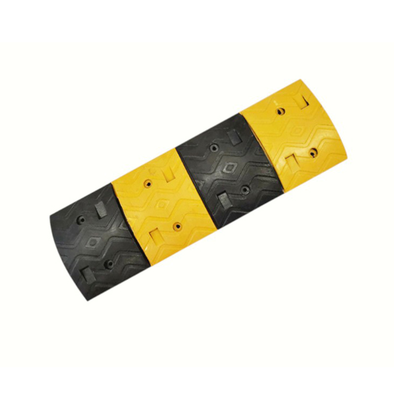 1-Meter Heavy-Duty Compression Reflective Rubber Speed Bump