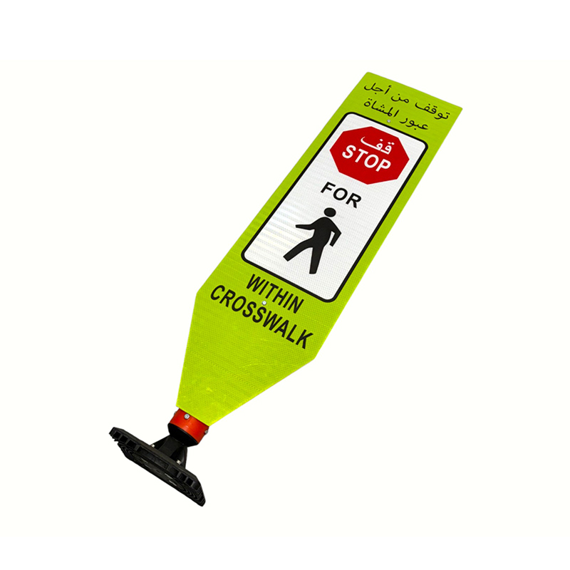 Flexible Traffic Delineator Sign Board with Impact-Resistant Elastic Base