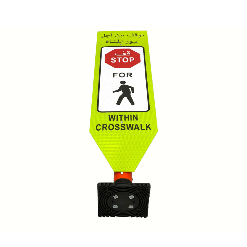 Flexible Traffic Delineator Sign Board with Impact-Resistant Elastic Base