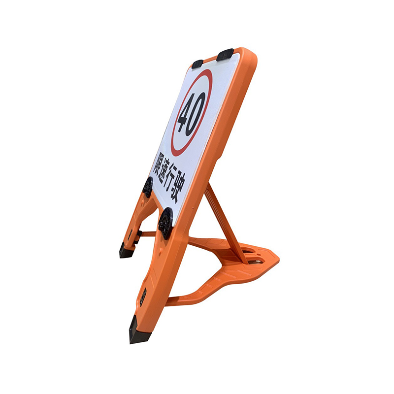 Portable HDPE Plastic Square Extendable Traffic Sign with Quick-Change Clips