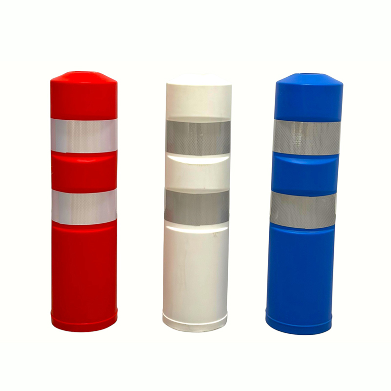 Plastic Safety Warning Post with Reflective Bands