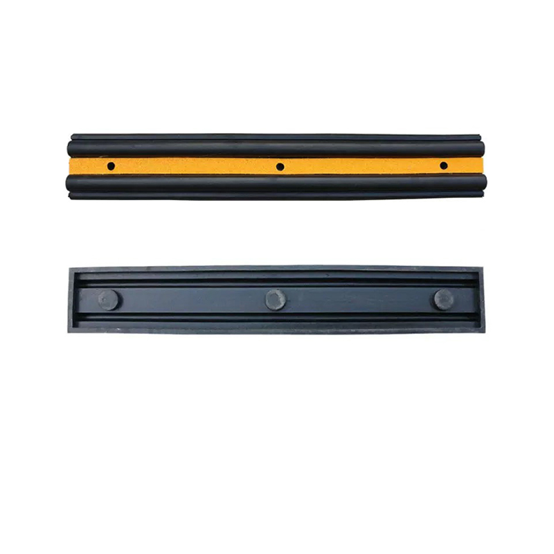 Heavy-Duty Rubber Wall Bumper Strip With Reflective Warning Tape Heavy-Duty Rubber Wall Bumper Strip With Reflective Warning Tape