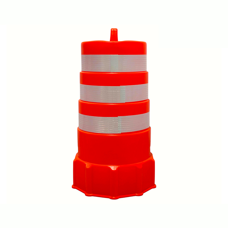 Heavy-Duty Plastic warning barrel with Weighted Rubber Base Heavy-Duty Plastic warning barrel with Weighted Rubber Base