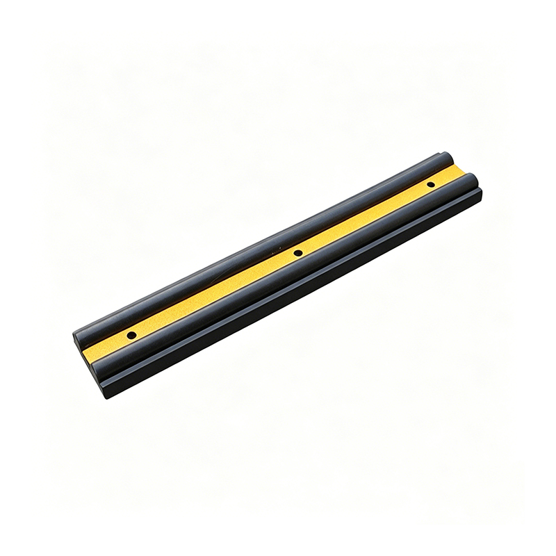 Heavy-Duty Rubber Wall Bumper Strip With Reflective Warning Tape