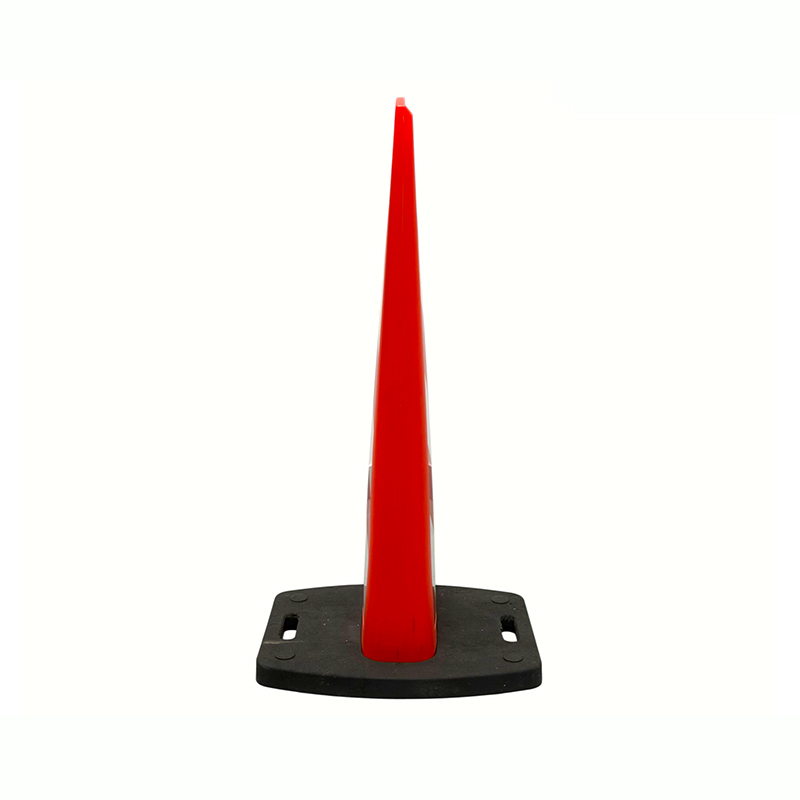 Heavy-Duty Traffic Delineator Panel with Weighted Recycled Rubber Base