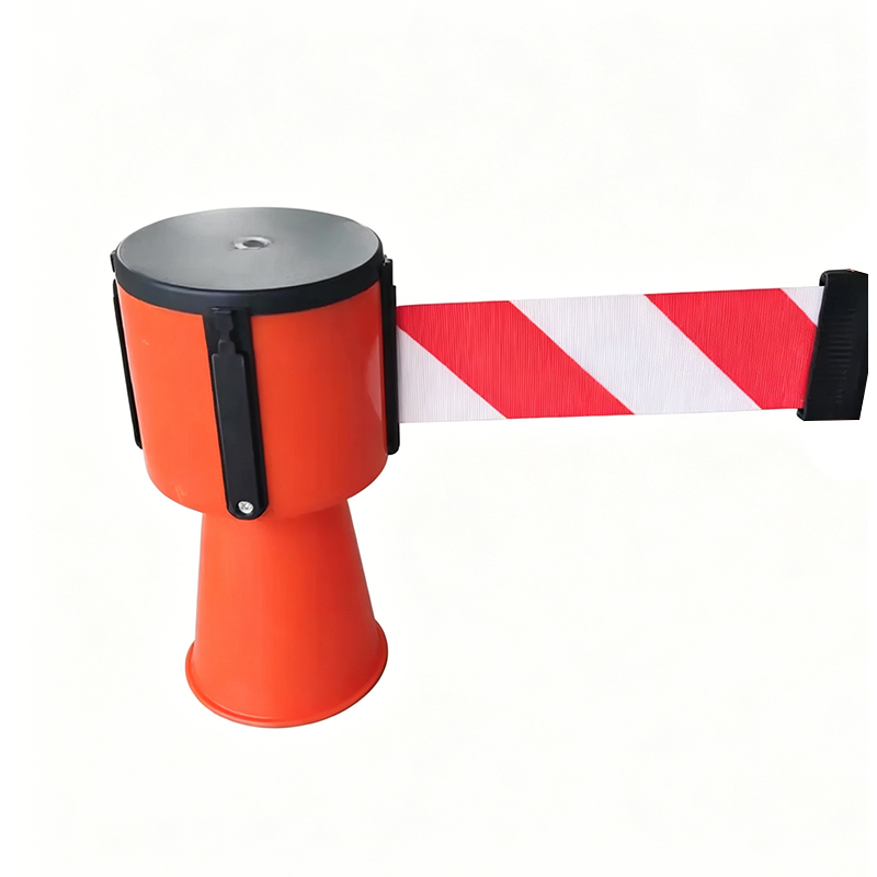 Cone-Top Retractable Belt Barrier with 4-Way Connection