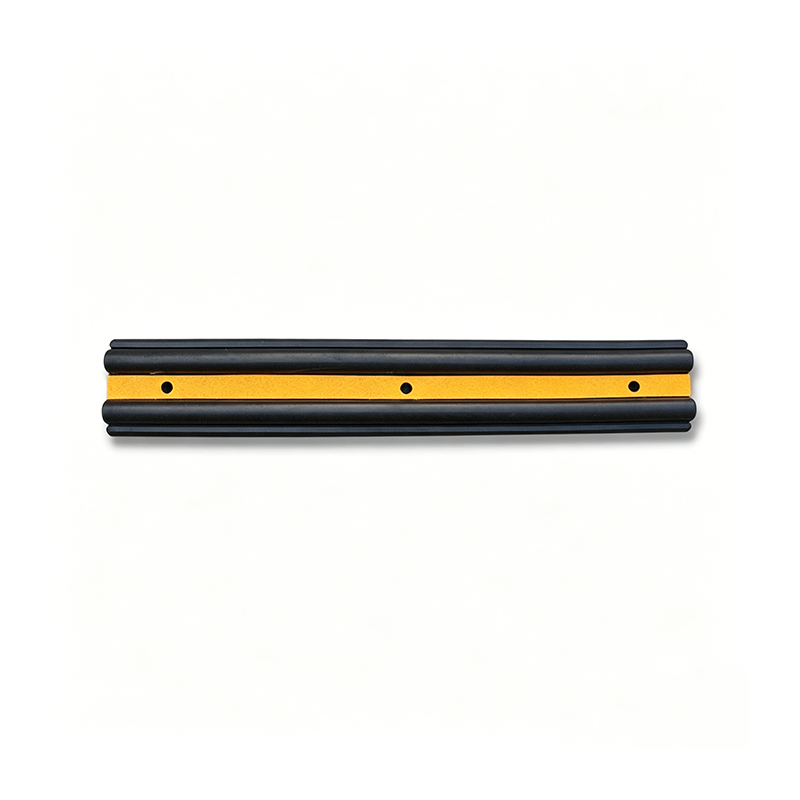 Heavy-Duty Rubber Wall Bumper Strip With Reflective Warning Tape