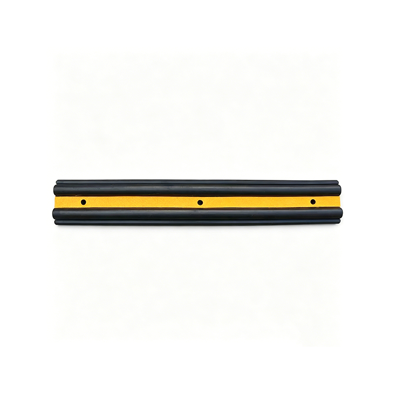 Heavy-Duty Rubber Wall Bumper Strip With Reflective Warning Tape